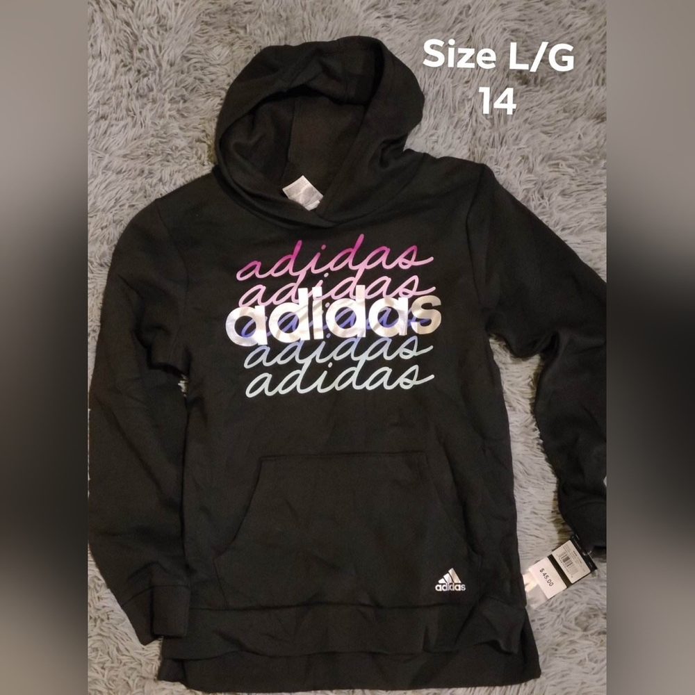 Adidas hoodie girl's size 14